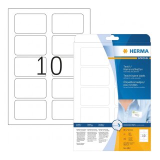 HERMA Namensetik. A4 80x50 mm trennbar weiß ablösbar 250 St.