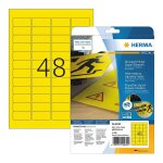HERMA Signal-Etiketten A4 45,7x21,2 mm gelb Folie 1200 St.