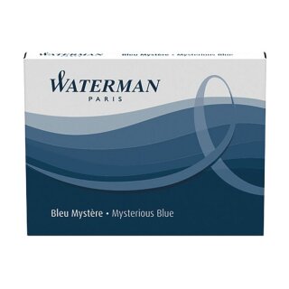 WATERMAN Tintenpatrone Stand. Myster Blue 8 Stück