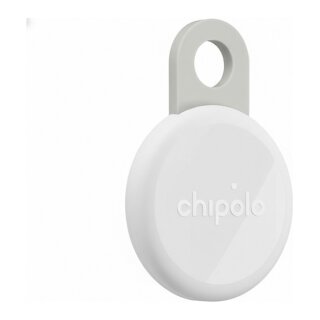 Chipolo LOOP – Rechargeable tracking tag compatible with Apple Find My on iPhone (Chalk)