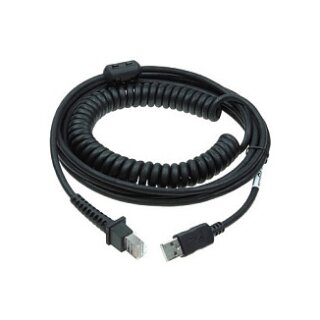 Datalogic USB cable - 5 m - coiled - black