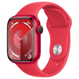 Apple Watch S9 Aluminium Cellular 41mm Rot (Sportarmband rot) M/L NEW