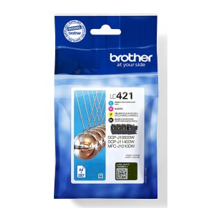 Brother LC421 4er-Pack Schwarz, Gelb, Cyan, Magenta