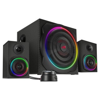Speedlink Lautsprecher GRAVITY CARBON RGB. 2.1 System. sw retail