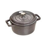 Staub La Cocotte 20cm rund. Graphit-grau. Gusseisen