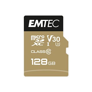 CARD Emtec m128GB UHS-I U3 V30 A1 SpeedIN Pro + Adapter