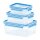 Emsa 3er Set Frischhaltedosen Clip & Close Blau