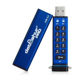 STICK iStorage USB-Stick datAshur Pro blau. schwarz 4 GB
