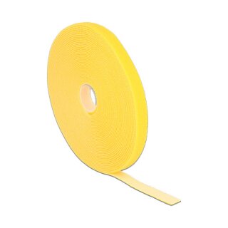 Delock Klettband auf Rolle L 10 m x B 13 mm gelb