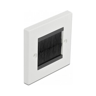 Delock Kabelmanagement Abdeckblende 86 x 86 mm mit schwarzen Bürstenstreifen