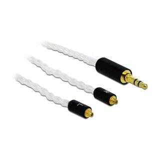 Delock Audio Kabel 3,5 mm 3 Pin Klinkenstecker zu 2 x MMCX Stecker 1,20 m
