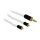 Delock Audio Kabel 3,5 mm 3 Pin Klinkenstecker zu 2 x MMCX Stecker 1,20 m