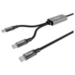 Equip Kabel USB-C4.0->C Y-Kabel PD140W St/St 1.50m...