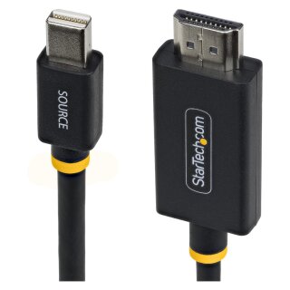 STARTECH.COM 2m Mini DisplayPort zu HDMI Adapterkabel 4K 60Hz mit HBR3 HDCP 2.3 und DPCP MDP zu HDMI 2.0 Kabel aktiver Video Convert