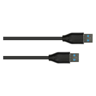 Connections Anschlusskabel USB 3.2 Gen.2 (10GBit/s / 3A), Stecker A an Stecker A, CU, schwarz, 1m
