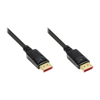 Connections Anschlusskabel DisplayPort 1.4, 8K / UHD-2 @60Hz, vergoldete Kontakte, CU, schwarz, 5m