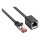 Connections Patchkabelverlängerung mit Rastnasenschutz, Cat. 6, S/FTP, PiMF, PVC, 250MHz, OFC, CU, schwarz, 5m