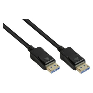 Connections DisplayPort 2.0 Kabel, 54 Gbit/s, UHBR 13.5, 4K @240Hz / 8K @60Hz, Kupferleiter, schwarz, 0,5m