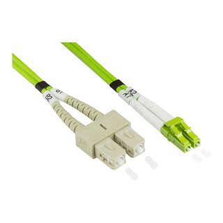 Connections Patchkabel LWL Duplex OM5 (Multimode, 50/125) LC/SC, LSZH, austauschbare Polarität, 2m