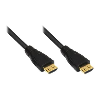 Connections Anschlusskabel HDMI® 2.0, 4K / UHD @60Hz, AKTIV (Redmere Chipsatz), vergoldete Stecker und Kupferkontakte, CU, schwarz, 10m