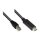 Connections Anschlusskabel USB 2.0, USB-C™ Stecker an USB 2.0 B Stecker, CU, schwarz, 1,8m