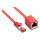 Connections Patchkabelverlängerung mit Rastnasenschutz, Cat. 6, S/FTP, PiMF, PVC, 250MHz, OFC, CU, rot, 1m