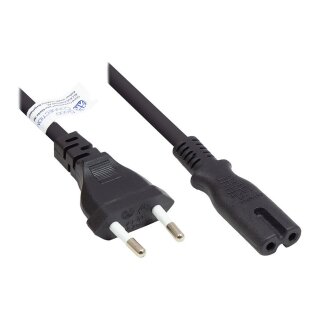 Good Connections Euro-Netzkabel an C7/Euro 8 Bu. schw. 0,5m
