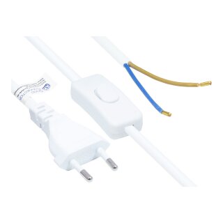 Good Connections Euro-Netzkabel an open end weiß 1,5m
