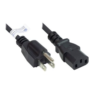 Good Connections Netzkabel USA an C13 UL schw. 3m