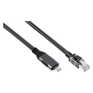 Good Connections Ethernet-Kabel USB-C RJ45, anthrazit, 2,0m