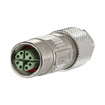 METZ CONNECT M12 Buchse IP67 gerade geschirmt X-kodiert...