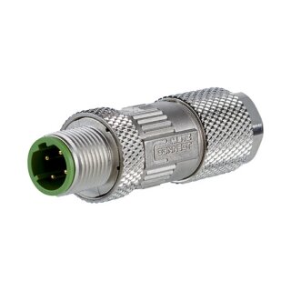 METZ CONNECT M12 Stecker D-kodiert IP67 Cat. 5 feldkonfektionierbar gerade