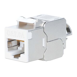 INTELLINET Cat6a 10G STP Keystone-Modul weiß