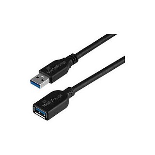 MediaRange USB-Verlängerungskabel, USB 3.0, 5 GB/s, 5m, sw