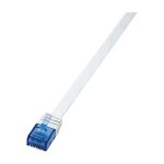 Logilink Flachpatchkabel RJ45 U/UTP Cat6 0.25m weiß