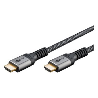 Goobay Plus High-Speed-HDMI-Kabel mit Ethernet, 4K @ 60Hz (grau, 10 Meter)