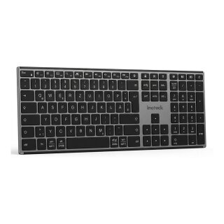 inateck Keyboard QWERTZ, ergonomic design, gray