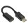Connections Adapter DisplayPort 1.2 Stecker an HDMI 1.4b Buchse, 4K @30Hz, vergoldete Kontakte, ca. 20cm