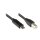Connections Anschlusskabel USB 2.0, USB-C™ Stecker an USB 2.0 B Stecker, CU, schwarz, 0,5m