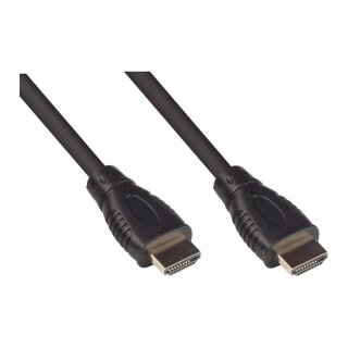 Connections Anschlusskabel HDMI 2.0b, 4K / UHD @60Hz, 18 Gbit/s, vergoldete Kontakte, schwarz, 3m