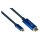 Connections USB-C™ an HDMI 2.0b SmartFLEX Kabel, 4K UHD @60Hz, Aluminiumgehäuse, CU, dunkelblau, 1m