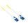 Connections Patchkabel LWL Duplex OS2 (Singlemode, 9/125) LC/LC, UNIBOOT, LSZH, Entriegelungslasche, 1m