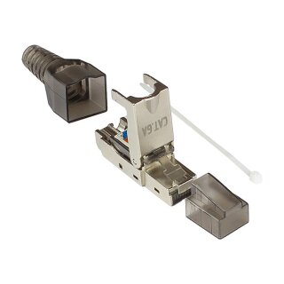 Connections RJ45 Stecker Cat. 6A, werkzeuglos / feldkonfektionierbar, STP geschirmt, Metall