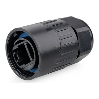 Connections Industrie-Steckverbinder S6 - Unbestückter Stecker, Aussparung für RJ45 Stecker, Bajonett