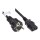 Connections Netzkabel Schutzkontakt-Stecker Typ E+F (CEE 7/7, gerade) an C13 (gerade), schwarz, 0,75 mm², 1,5 m