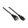 Connections Netzkabel Schutzkontakt-Stecker Typ E+F (CEE 7/7, gerade) an C13 (gerade), schwarz, 1,00 mm², 5 m