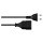 Connections Euro-Verlängerung Euro-Stecker Typ C (gerade) an Euro-Buchse (gerade), schwarz, 0,75 mm², 1 m
