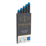 1x5 Parker Tintenpatrone Quink blau