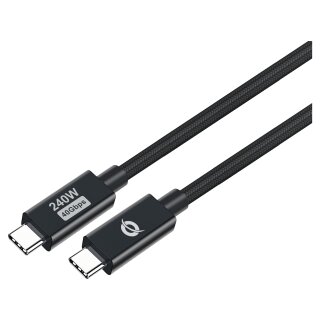 CONCEPTRONIC Kabel USB-C4.0->C 240W/PD3.1 40Gbs 1.20m sw