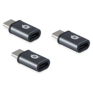 CONCEPTRONIC Adapter USB-C->Micro-B2.0 3Stk 480Mbs OTG gr